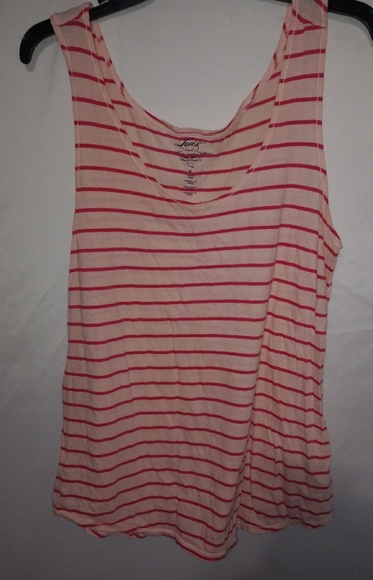 Levis M Red White Stripe Tank Top - Picture 1 of 2